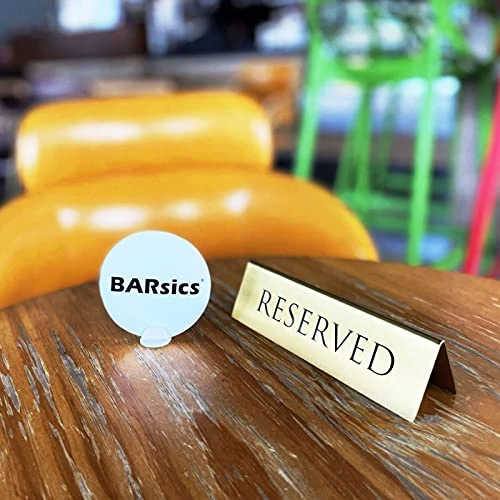 Golden Metal Table Top Reserved Sign For Restaurants, Wedding, Ceremony And Events, Double Sided Tent, 6x1.75 Inches (Pack Of 3) - Image 3