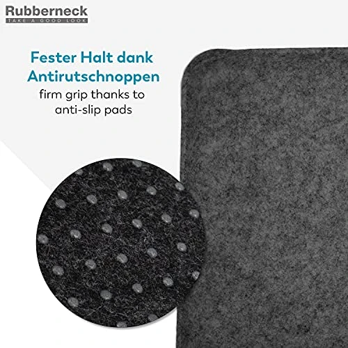 Set Of 4 Chair Seat Pads, Square Indoor Cushion With Non-Slip Bottom, Thick Soft Felt, 13x13 Inches, Dark Gray - Image 3