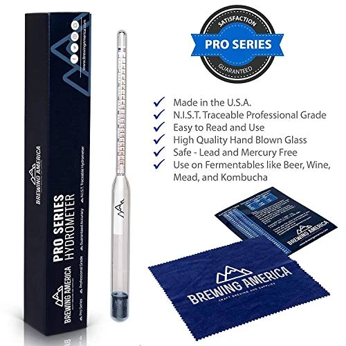 -Made Specific Gravity Hydrometer Alcohol ABV Tester - Pro Series Fermentation Testing Homebrew: Beer, Wine, Cider, Mead - Triple Scale Hydrometer - Image 3