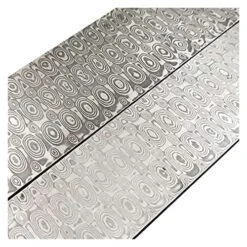 1PCS Damascus Steel Plate Making Rose Sandwich Pattern Blade Blank Heat Treatment DIY Material (Color : Rose Pattern, Size : 150x25x3mm)