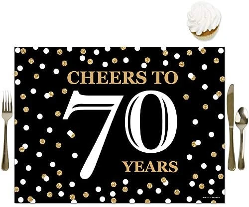 Of Happiness Adult 80th Birthday - Gold - Party Table Decorations - Birthday Party Placemats - Set Of 16 - Image 8