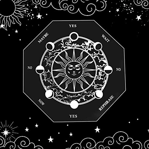 Pendulum Board Star Chart Mat Or Crystal Necklace For Beginner, Healing Dowsing Divination Metaphysical Message Board Positive Energy Close To Your Inner Self For Witchcraft Wiccan Altar Supplies