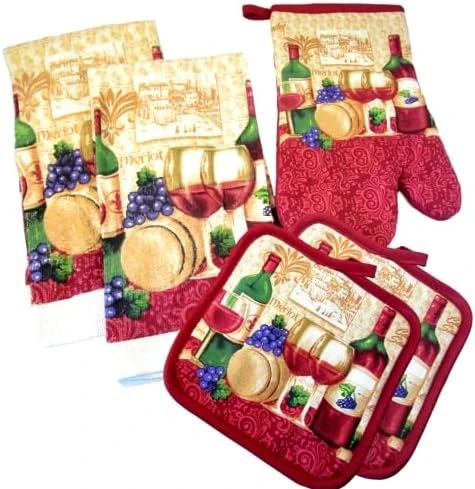 GENERIC 100% Cotton Kitchen Sets: Dish Towels, Oven Mitts, And Pot Holders (#5) - Image 6