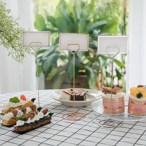 10pcs Place Card Photo Holder Clips, Name Table Number Memo Picture Holder Stands, Card Paper Menu Clip, For Wedding Party Decoration - Image 5