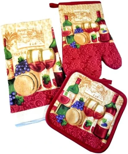 GENERIC 100% Cotton Kitchen Sets: Dish Towels, Oven Mitts, And Pot Holders (#5) - Image 7