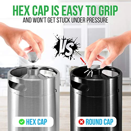 NutriChef PKBRTP299 Pressurized Mini Keg System, 128oz, Co2 Regulator For Craft Beer Draft/Homebrew - Image 3