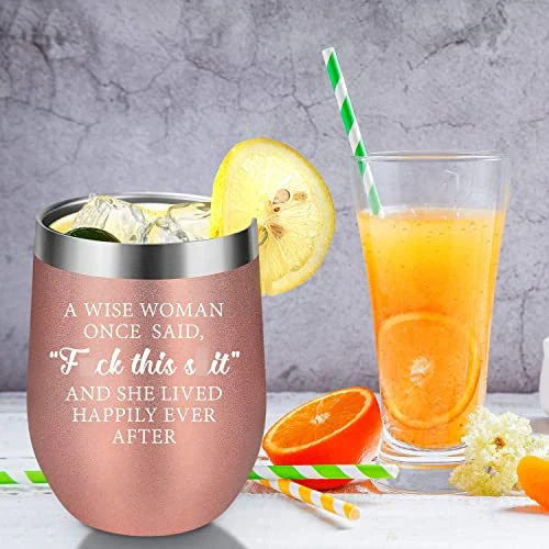 Funny Wine Gifts For Women, Best Friend, Coworker - Cool Bday Gifts For Mom, Wife, Sister - New Beginnings, Mothers Day, Birthday Gifts For Her - Fun Wine Tumbler Drinking Wine Cups For Women - Image 3