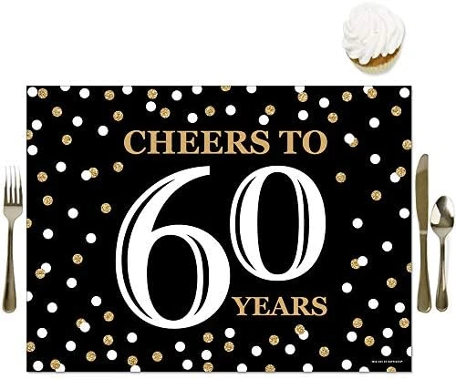 Of Happiness Adult 80th Birthday - Gold - Party Table Decorations - Birthday Party Placemats - Set Of 16 - Image 7