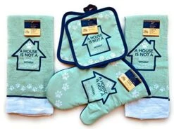 5 Piece Towel Set - A House Is Not A Home Without Paw Prints