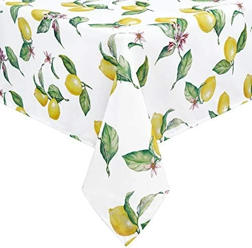Lemon Tablecloth, Yellow Lemons Table Cloth For Spring Summer, Waterproof Wrinkle Free Tablecloth For Kitchen Dining Room Picnic Party Banquet, Outdoor Indoor Use Tablecloth, Rectangle 60 X 120 Inch - Image 9