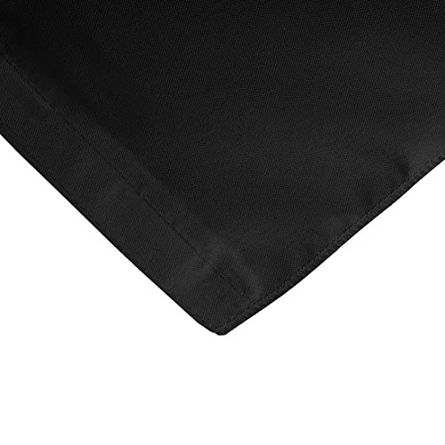 InenTablecloth 6 Ft. Fitted Polyester Tablecloth Black - Image 2