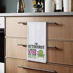 Flour Sack Cotton Towel 27" X 27" - Perfect For Glassware & Kitchen - Funny Quote (Outdoorsy)