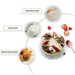 4 Inch Round Paper Doilies/Lace Paper Placemats/Disposable Greaseproof Doilies,White,Pack Of 100