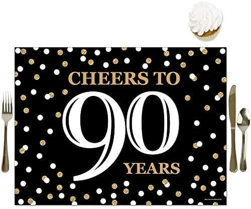 Of Happiness Adult 80th Birthday - Gold - Party Table Decorations - Birthday Party Placemats - Set Of 16 - Image 10