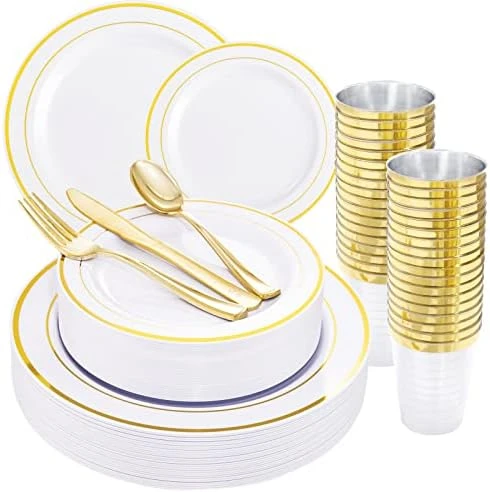 120pcs Gold Plastic Silverware - Gold Plastic Cutlery Set Disposable Flatware Dinnerware, Includes:40 Gold Forks, 40 Gold Spoons, 40 Gold Knives, Perfect For Weddings And Party - Image 7