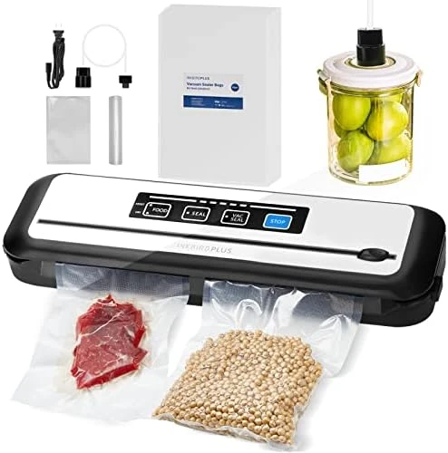 Vacuum Sealer Machine Start Kit Including 55 Count 8"x12" Bags & 8"*79' Vacuum Sealer Roll,with Built-in Cutter, Dry & Moist Sealing Modes For Food Storage,Easy Cleaning - Image 9