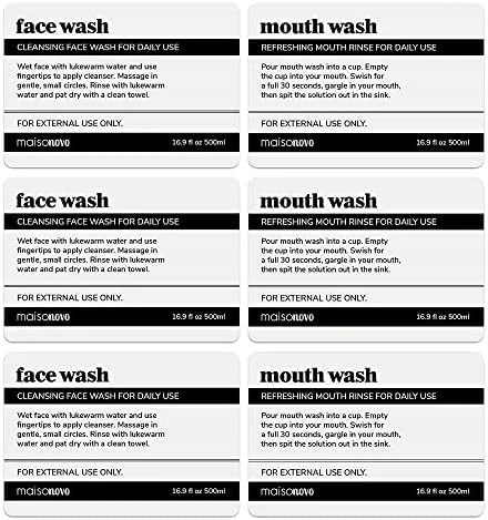 AisoNovo Farmhouse Style Bathroom Waterproof Labels For Containers - Organization Labels For Soap Dispenser Bottles - Farmhouse Style Decal Labels | Pack Of 12 Labels (6 Black & 6 White) - Image 8