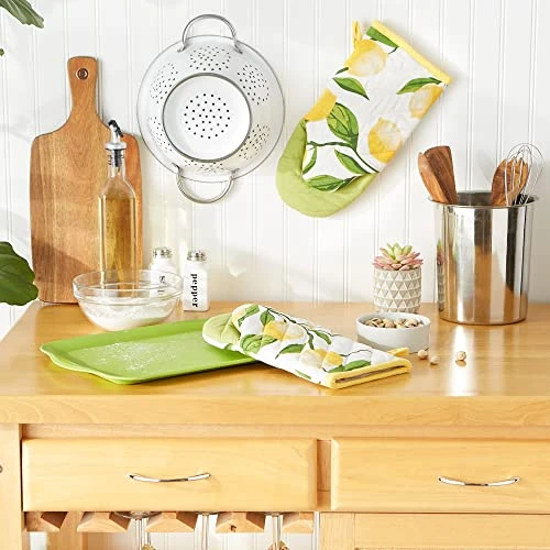 Lemon Bliss Kitchen Collection, Oven Mitt Set, Count - Image 4