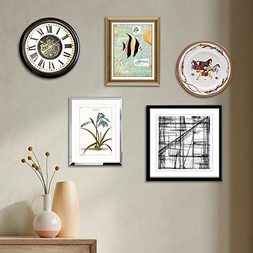 Wall Plate Hanger Display Holder - 20 Pack Invisible Vertical Plate Holders - Plastic Plate Hangers For The Wall - 2.4 Inch Adhesive Picture Hanger - Hanging Hooks For Decorative Plates And Wall Art - Image 3