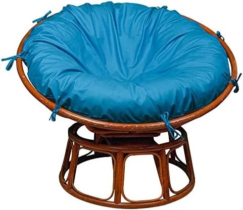 Papasan Cushion Cover, Skin-Friendly-Soft Printed Microfiber Fabric, Machine Washable Zippered Papasan Chair Cushion Slipcover Only (Brown Leaves, 50 In) - Image 12