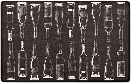Wine Novelty-Discontinued Anti-Fatigue Kitchen Mat, 20 X 32, Dark Brown - Image 2