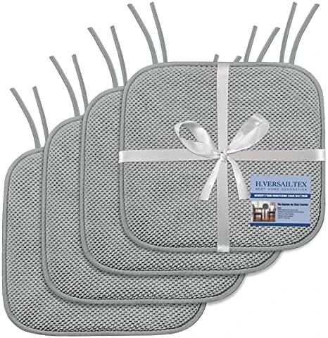 Premium Chair Cushions Memory Foam Chair Pads 4 Pack - 16x16 Inch Thick Soft Seat Cushion Pads Non Slip With SBR Backing And Straps - Durable Mats Pads For Lounge, Kitchen, Navy - Image 14