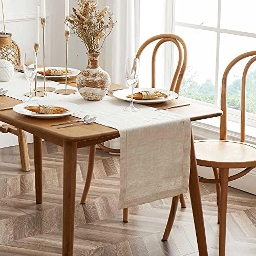 Able Cloth Napkins Linen Hemstitch - 18 X 18 Inch Set Of 4 Farmhouse Fabric Reusable Square Napkins For Kitchen Easter Party Wedding Dining Decor Natural - Image 13