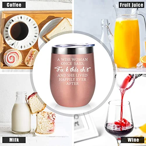 Funny Wine Gifts For Women, Best Friend, Coworker - Cool Bday Gifts For Mom, Wife, Sister - New Beginnings, Mothers Day, Birthday Gifts For Her - Fun Wine Tumbler Drinking Wine Cups For Women - Image 7