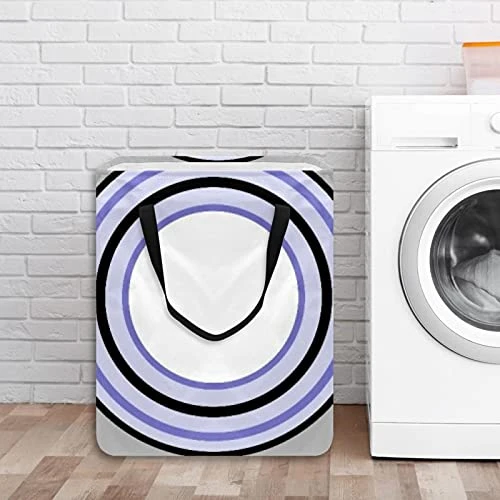 Laundry Hamper Basket Collapsible Large Clothes Basket Storage Basket Waterproof With Circle - Image 2
