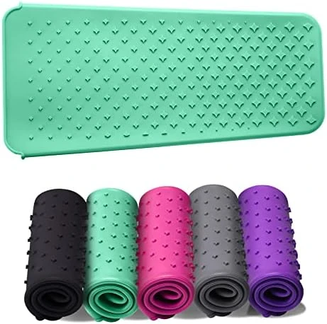 Silicone Heat Resistant Mat,Flat Iron Holder,Used As Heat Resistant Pad And Storage Pouch For Hot Hair Tools.(Wave,Black) - Image 6