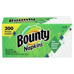 Paper Napkins, White, 1 Pack, 200 Sheets Per Pack
