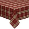Holiday Collection, Christmas Plaid Tabletop, 52x52 Tablecloth, Campfire