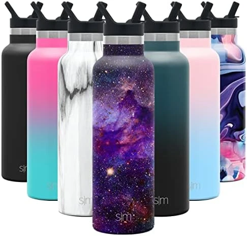 Water Bottle With Narrow Mouth Straw Lid Metal Thermos Vacuum Insulated Stainless Steel L Reusable Leak Proof BPA-Free Flask | Ascent Collection | 24oz, Almond Birch - Image 15