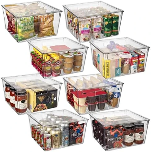 Plastic Storage Bins With Lids XL β Perfect Kitchen Organization Or Pantry Storage β Fridge Organizer, Pantry Organization And Storage Bins, Cabinet Organizers - Image 6
