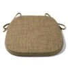 U Shaped Kitchen Chair Seat Cushion Pad For Dining Room Chairs With Ties 15x16 Inches Burlap Linen