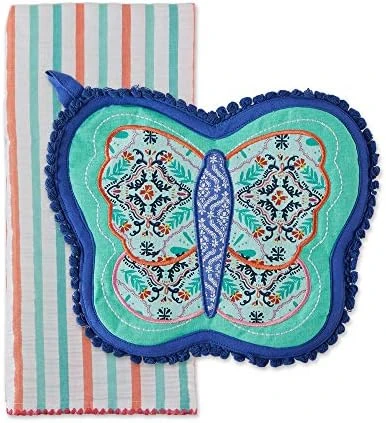 Gift Set Collection Kitchen Set, Potholder & Dishtowel Set, Lemon Plaid, 2 Piece - Image 11