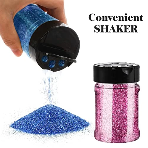 20 Pack Plastic Spice Jars Bottles, 5 Oz PET Spice Containers BPA Free With Black Cap, Empty Seasoning Jars Glitter Storage Containers For Storing Spice Herbs Powders Glitter - Image 3