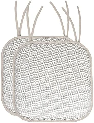 Hair Cushion Memory Foam Pads With Ties Honeycomb Pattern Slip Non Skid Rubber Back Rounded Square 16" X 16" Seat Cover, 6 Pack, Aria Burgundy 12 Pack - Image 5