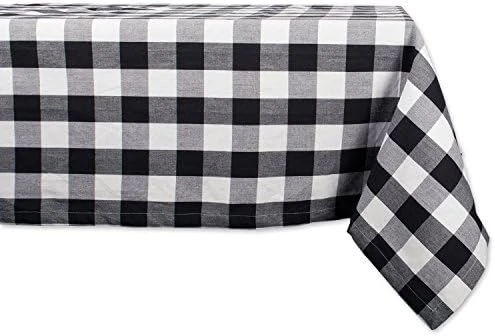 Buffalo Check Collection, Classic Farmhouse Tablecloth, Tablecloth, 52x52, Pink & White - Image 5