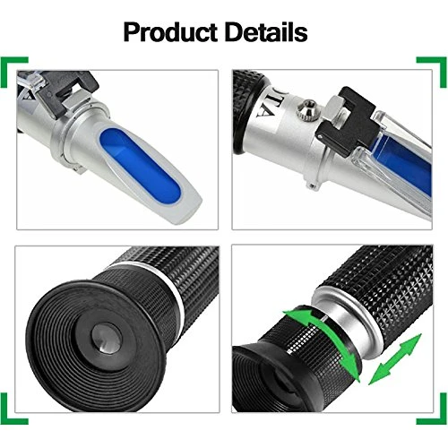 Honey Refractometer For Honey Moisture, Brix And Baume, 3-in-1 Uses, 58-90% Brix Scale Range Honey Moisture Tester, With ATC, Ideal For Honey, Maple Syrup, And Molasses, Bee Keeping Supplies - Image 3
