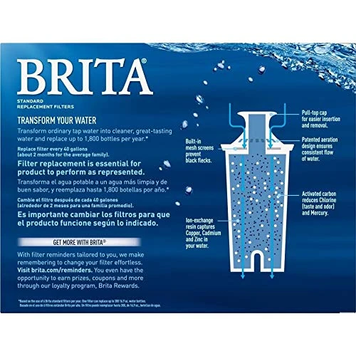 Brita Standard Pitcher Filters 3-Pack For Pitcher Replacement Filter - Image 2