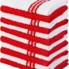 12 Pack Kitchen Towels, 15 X 25 Inches Cotton Dish Towels, Tea Towels And Bar Towels (Red)