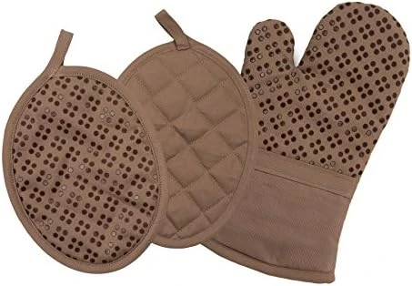 Oven Mitts And Pot Holders Set Of 9 With Kitchen Towels And Dishcloths, Oeko-Tex Cotton Terry Kitchen Dish Towels & Dish Cloths, Non-Slip Silicone Oven Mitt Set, Gray - Image 15