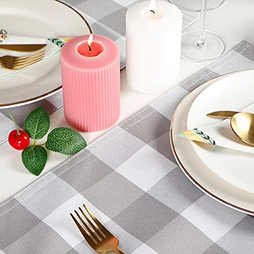 Mma's Buffalo Check Placemats Set Of 4pcs, Placemats For Dining Table, Kitchen Placemats, Everyday Use(Grey And White Placemats Set) - Image 3