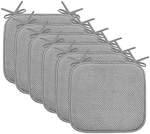 Non Slip Memory Foam Seat Chair Cushion Pads Honeycomb Premium Comfort Memory Foam Chair Pads/Cushions With Ties - Seat Cover 16" X 16" Chair/Seat Cushion Pad, 2 Pack, Navy - Image 15