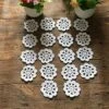 Set Of 18 Mini Hand Crochet Doilies Flowers 2 Inches White Cotton Small Hand Crochet Petals Lace Doilies For Crafts