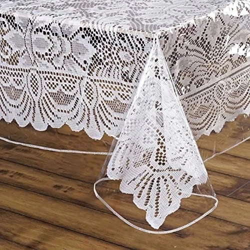 54"x54" Clear Vinyl Tablecloth Protector Eco-Friendly Cover For Picnic Banquet - Image 5