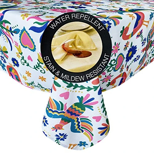 Otomi Birds Stain Resistant Print Fabric Napkins - Mexican Folk Art, Water And Stain Resistant, No-Iron Fabric Napkins, Set Of 8 Napkins - Image 4