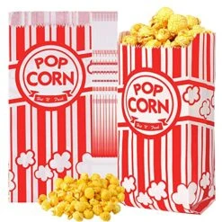 600 Pieces Paper Popcorn Bags 1 OZ - Paper Popcorn Container Concession Stand Supplies Movie Party Supplies Popcorn Holder For Popcorn Machine - RED And White