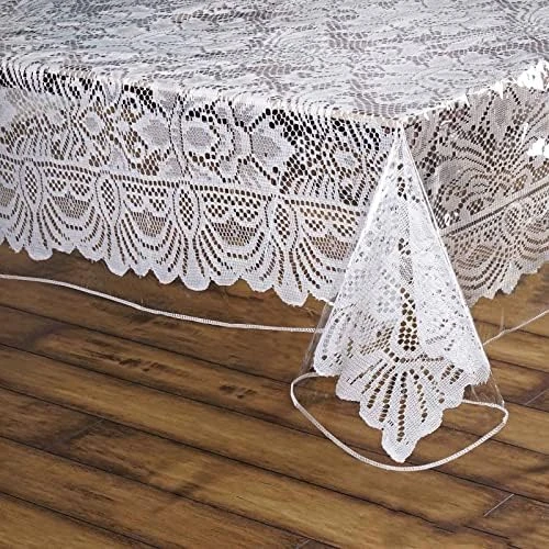 54"x54" Clear Vinyl Tablecloth Protector Eco-Friendly Cover For Picnic Banquet - Image 4